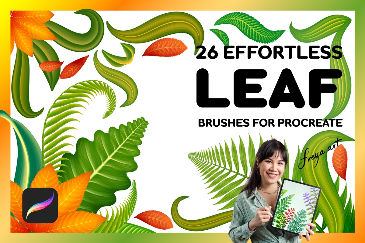 free procreate brushes leaves